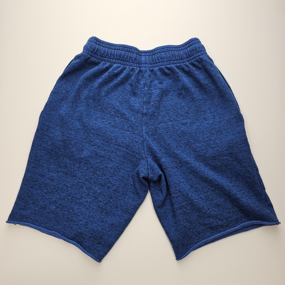 Under Armour Mens Blue Heathered Fleece Shorts Fitted Drawstring Size Small - Picture 2 of 10